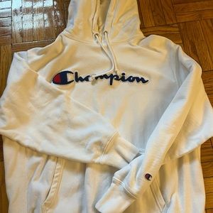 White champion hoodie
